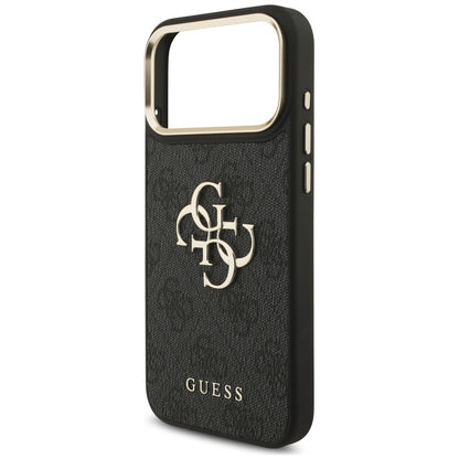 Etui til Apple iPhone 18 Pro Max / 17 Pro Max, Guess, Big 4G Classic Logo & Big Strap Metal Buttons, sort