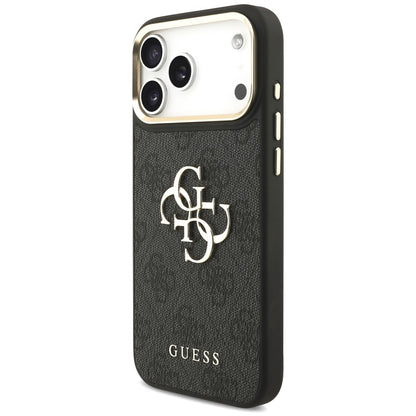 Etui til Apple iPhone 18 Pro Max / 17 Pro Max, Guess, Big 4G Classic Logo & Big Strap Metal Buttons, sort