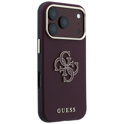 Cover til Apple iPhone 18 Pro Max / 17 Pro Max, Guess, Kornet stort harpikslogo, Vinrød