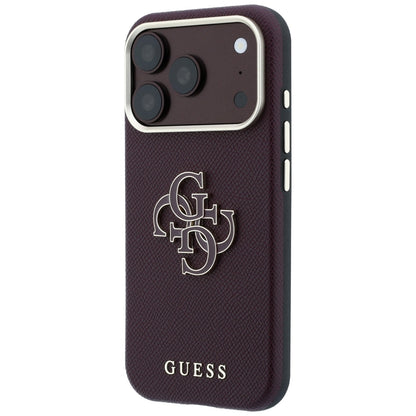 Cover til Apple iPhone 18 Pro Max / 17 Pro Max, Guess, Kornet stort harpikslogo, Vinrød