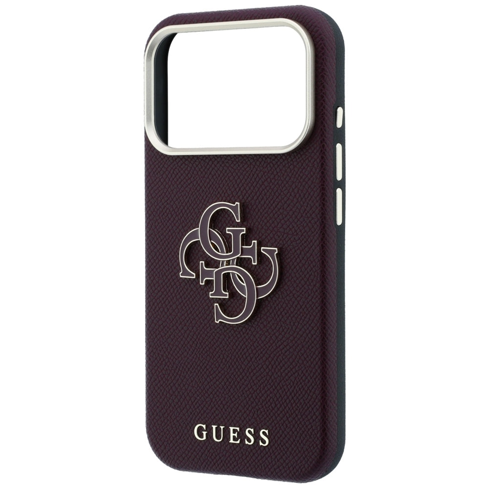 Cover til Apple iPhone 18 Pro Max / 17 Pro Max, Guess, Kornet stort harpikslogo, Vinrød