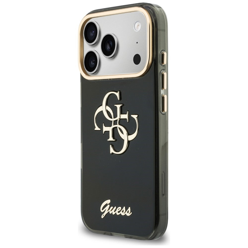 Cover til Apple iPhone 18 Pro Max / 17 Pro Max, Guess, IML 4G Metal Script, Sort