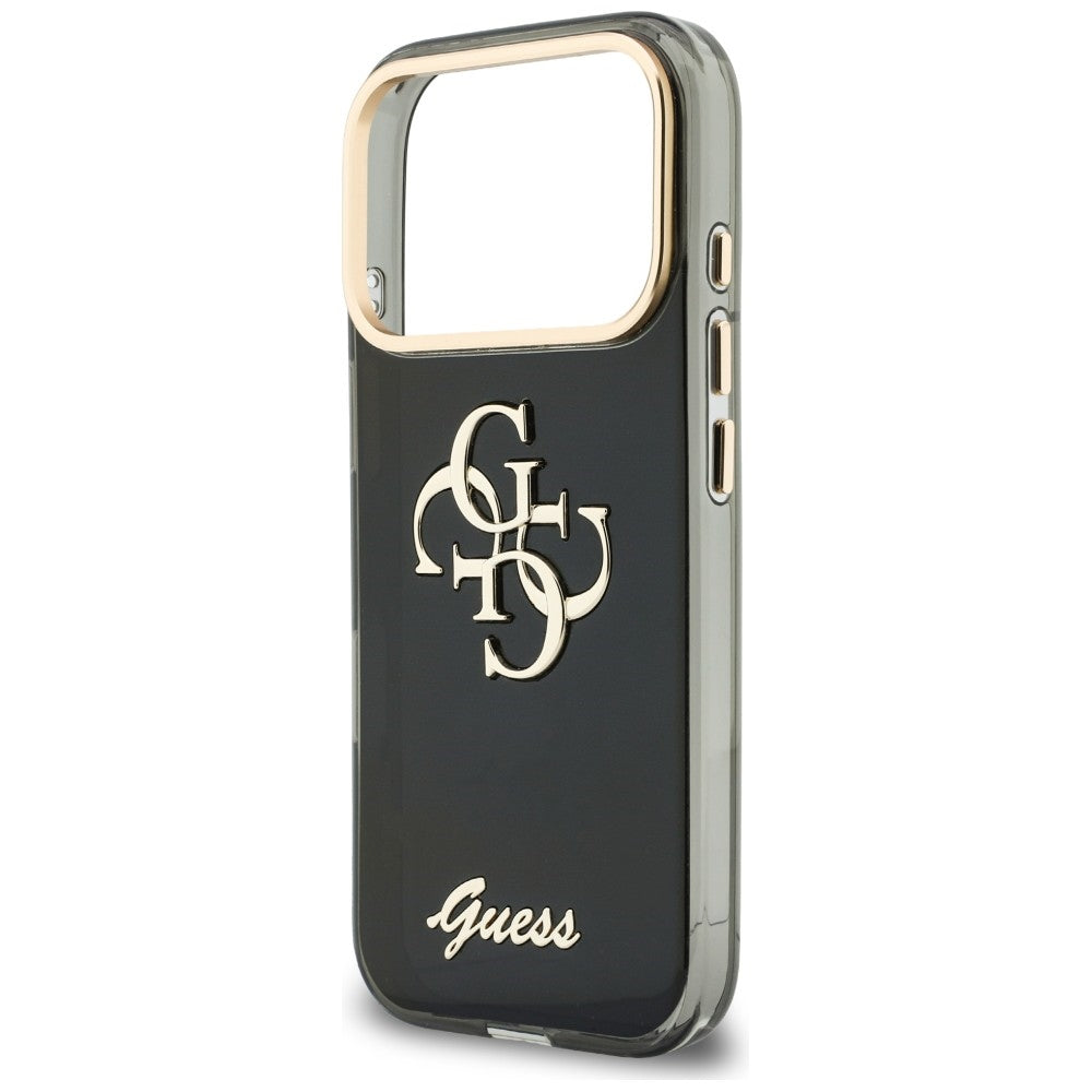 Cover til Apple iPhone 18 Pro Max / 17 Pro Max, Guess, IML 4G Metal Script, Sort
