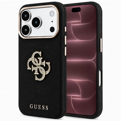 Cover til Apple iPhone 18 Pro Max / 17 Pro Max, Guess, Smooth Big Strass Logo, Sort