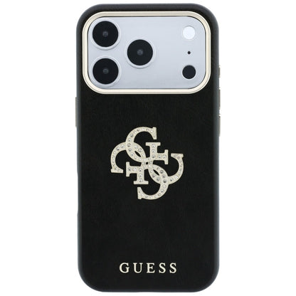 Cover til Apple iPhone 18 Pro Max / 17 Pro Max, Guess, Smooth Big Strass Logo, Sort