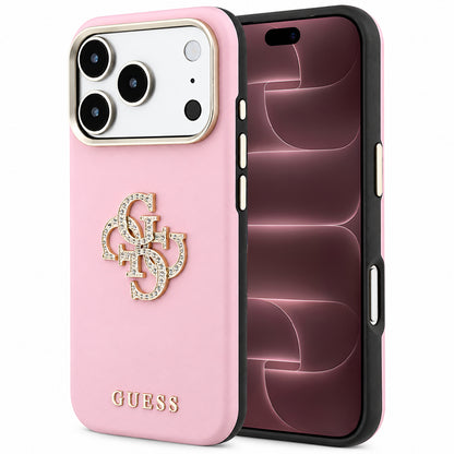 Etui til Apple iPhone 18 Pro Max / 17 Pro Max, Guess, Smooth Big Strass Logo, pink