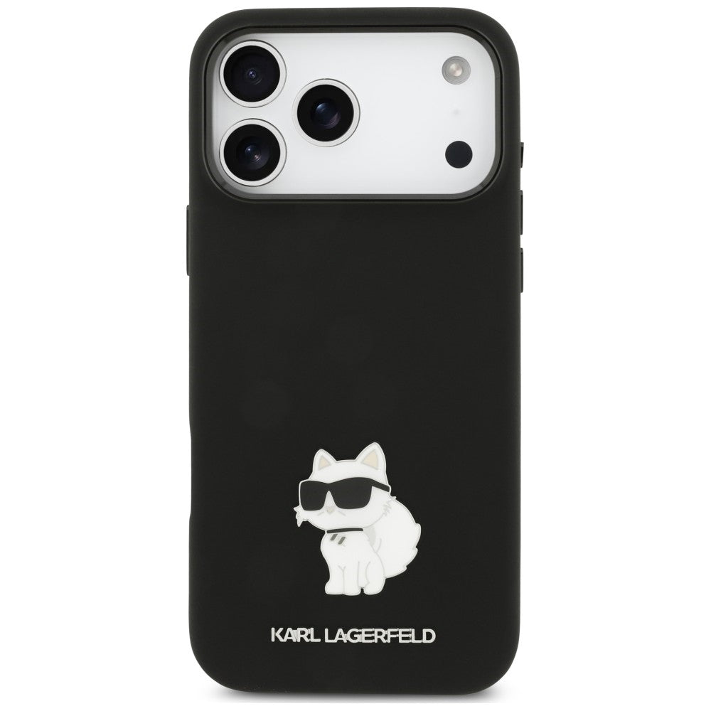 Etui til Apple iPhone 18 Pro Max / 17 Pro Max, Karl Lagerfeld, Choupette Metal Pin, sort
