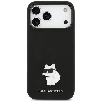 Etui til Apple iPhone 18 Pro Max / 17 Pro Max, Karl Lagerfeld, Choupette Metal Pin, sort