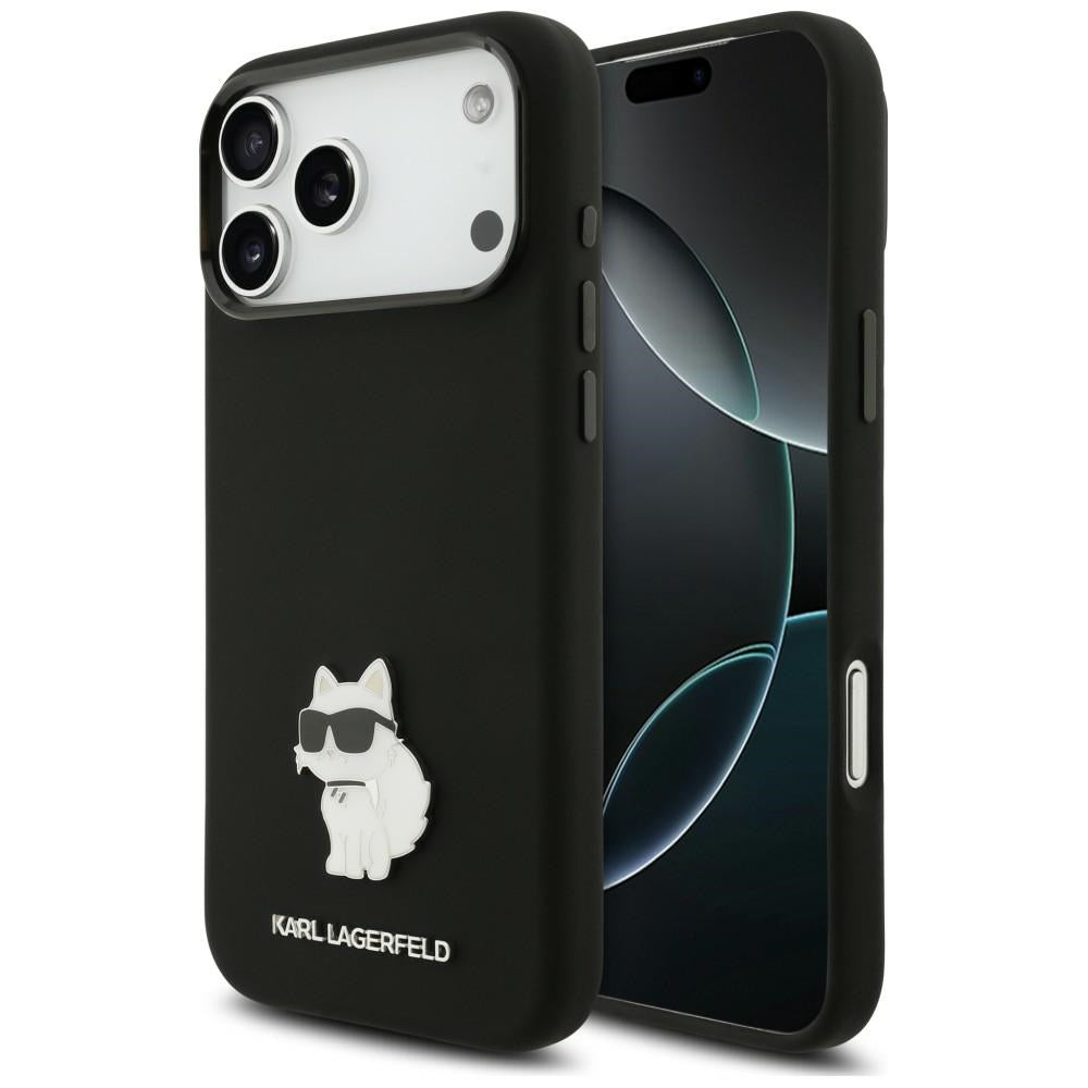 Etui til Apple iPhone 18 Pro Max / 17 Pro Max, Karl Lagerfeld, Choupette Metal Pin, sort