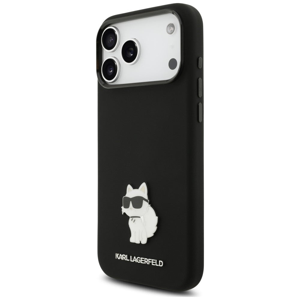 Etui til Apple iPhone 18 Pro Max / 17 Pro Max, Karl Lagerfeld, Choupette Metal Pin, sort