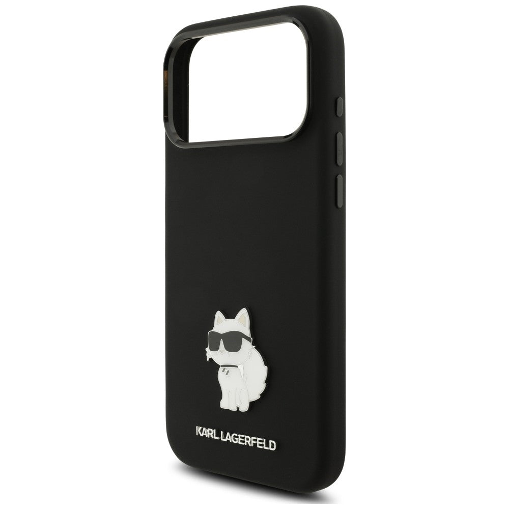 Etui til Apple iPhone 18 Pro Max / 17 Pro Max, Karl Lagerfeld, Choupette Metal Pin, sort