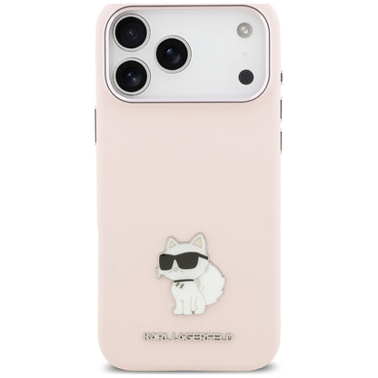 Etui til Apple iPhone 18 Pro Max / 17 Pro Max, Karl Lagerfeld, Choupette Metal Pin, pink