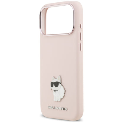Etui til Apple iPhone 18 Pro Max / 17 Pro Max, Karl Lagerfeld, Choupette Metal Pin, pink