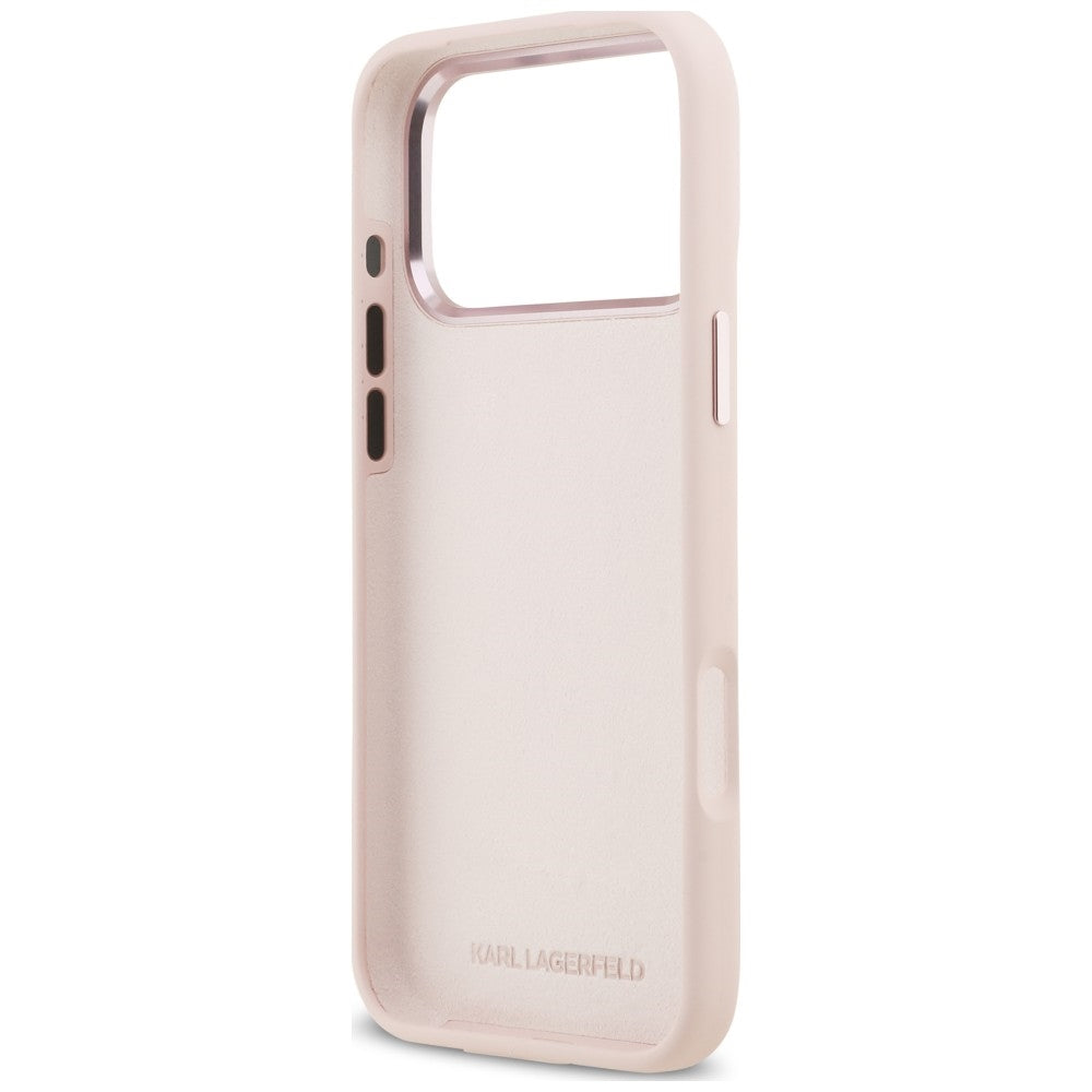 Etui til Apple iPhone 18 Pro Max / 17 Pro Max, Karl Lagerfeld, Choupette Metal Pin, pink