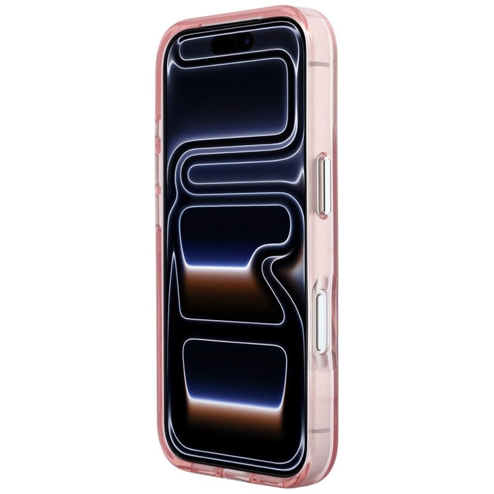 Cover til Apple iPhone 18 Pro Max / 17 Pro Max, Karl Lagerfeld, IML Big Signature Resin Logo Metal Frame, Pink