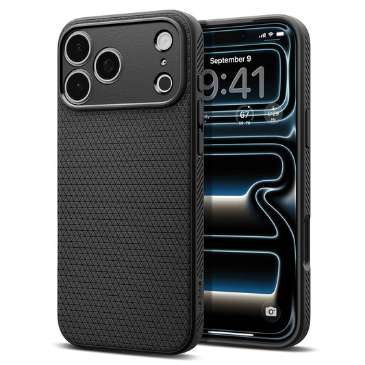 Cover til Apple iPhone 18 Pro Max / 17 Pro Max, Spigen, Liquid Air, Mat Sort ACS12111
