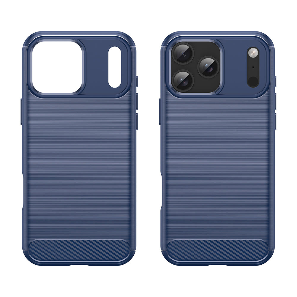 Cover til Apple iPhone 18 Pro Max / 17 Pro Max, Techsuit, Carbon, Blå
