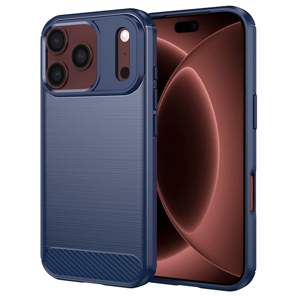 Cover til Apple iPhone 18 Pro Max / 17 Pro Max, Techsuit, Carbon, Blå