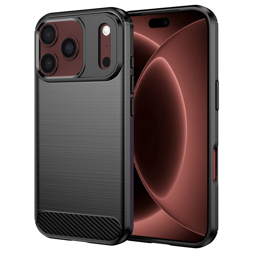 Cover til Apple iPhone 18 Pro Max / 17 Pro Max, Techsuit, Carbon, Sort