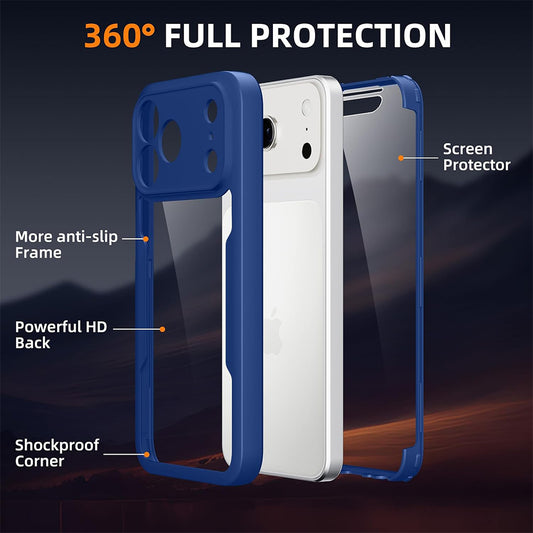 Cover til Apple iPhone 18 Pro Max / 17 Pro Max, Techsuit, ColorVerse 360, Blå