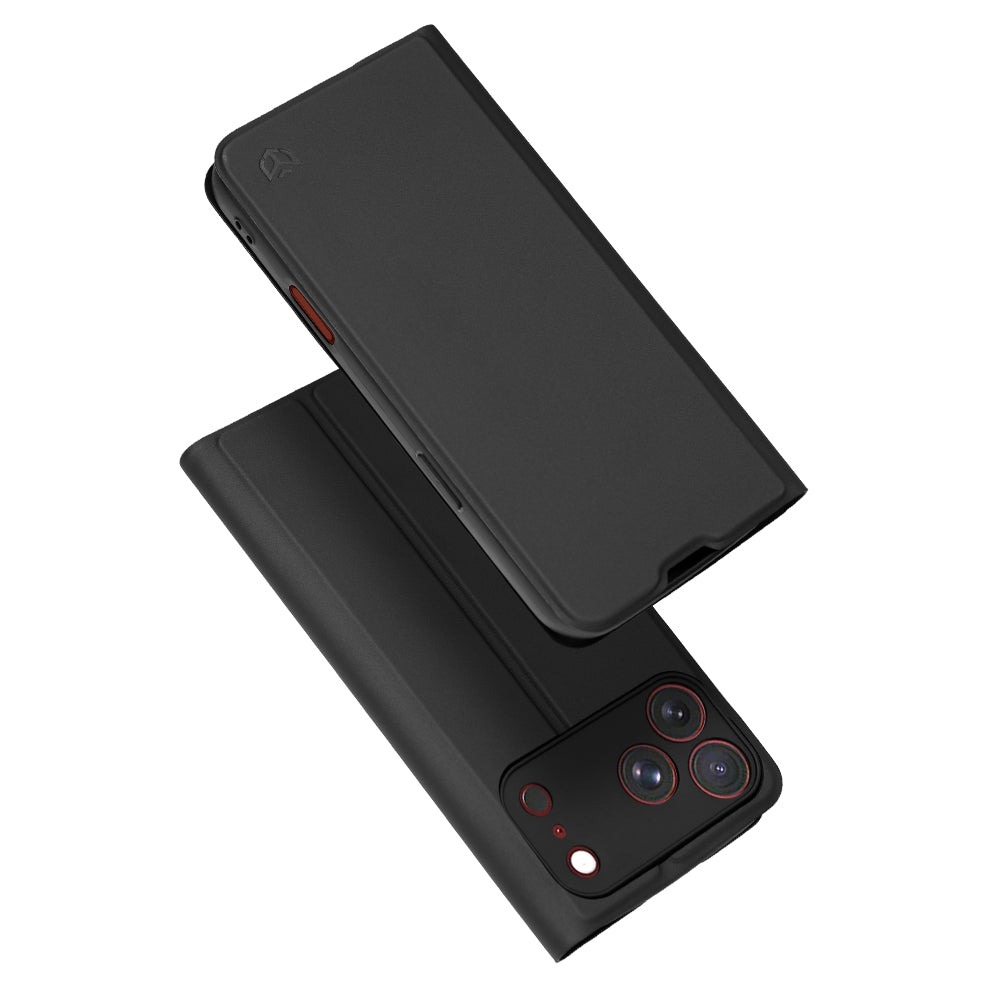 Cover til Apple iPhone 18 Pro Max / 17 Pro Max, Techsuit, Magskin Book, Sort