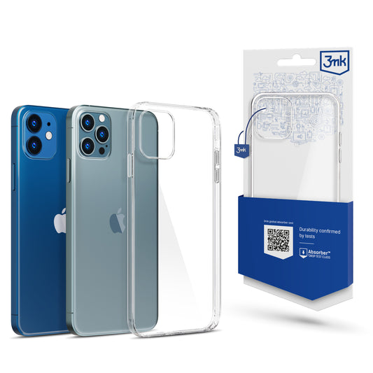 Etui til Apple iPhone 12 / 12 Pro, 3MK, Gennemsigtig