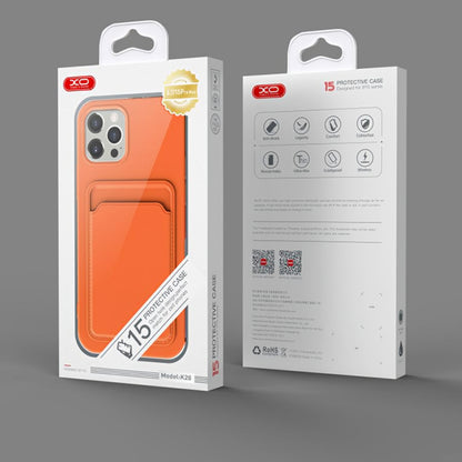 Etui til Apple iPhone 15 Pro, XO Design, Kortslot, Orange
