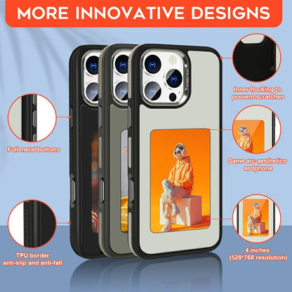 Cover til Apple iPhone 16 Pro Max, OEM, Tilpasset E-Ink Display (4 tommer), Sort