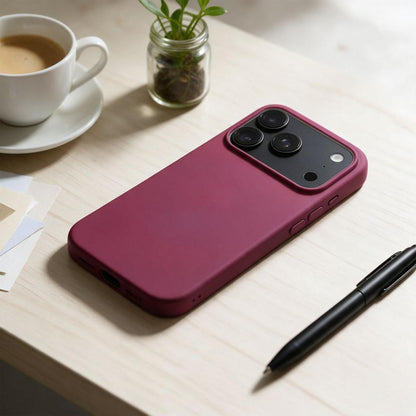 Etui til Apple iPhone 18 Pro Max / 17 Pro Max, OEM, silikone, bordeauxfarvet