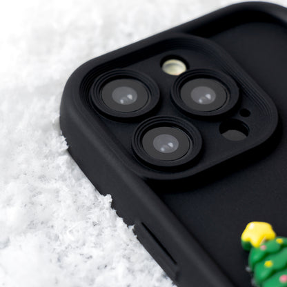 Cover til Apple iPhone 15 Pro, OEM, Ultra Trendy 3D Christmas, Sort