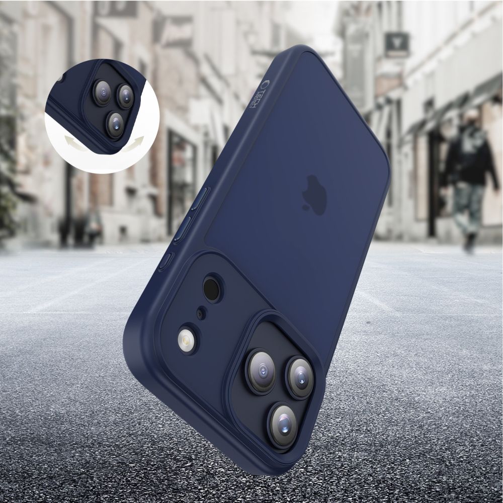 Case for Apple iPhone 17 Pro, Tech-Protect, Magmat, Matte Navy Blue