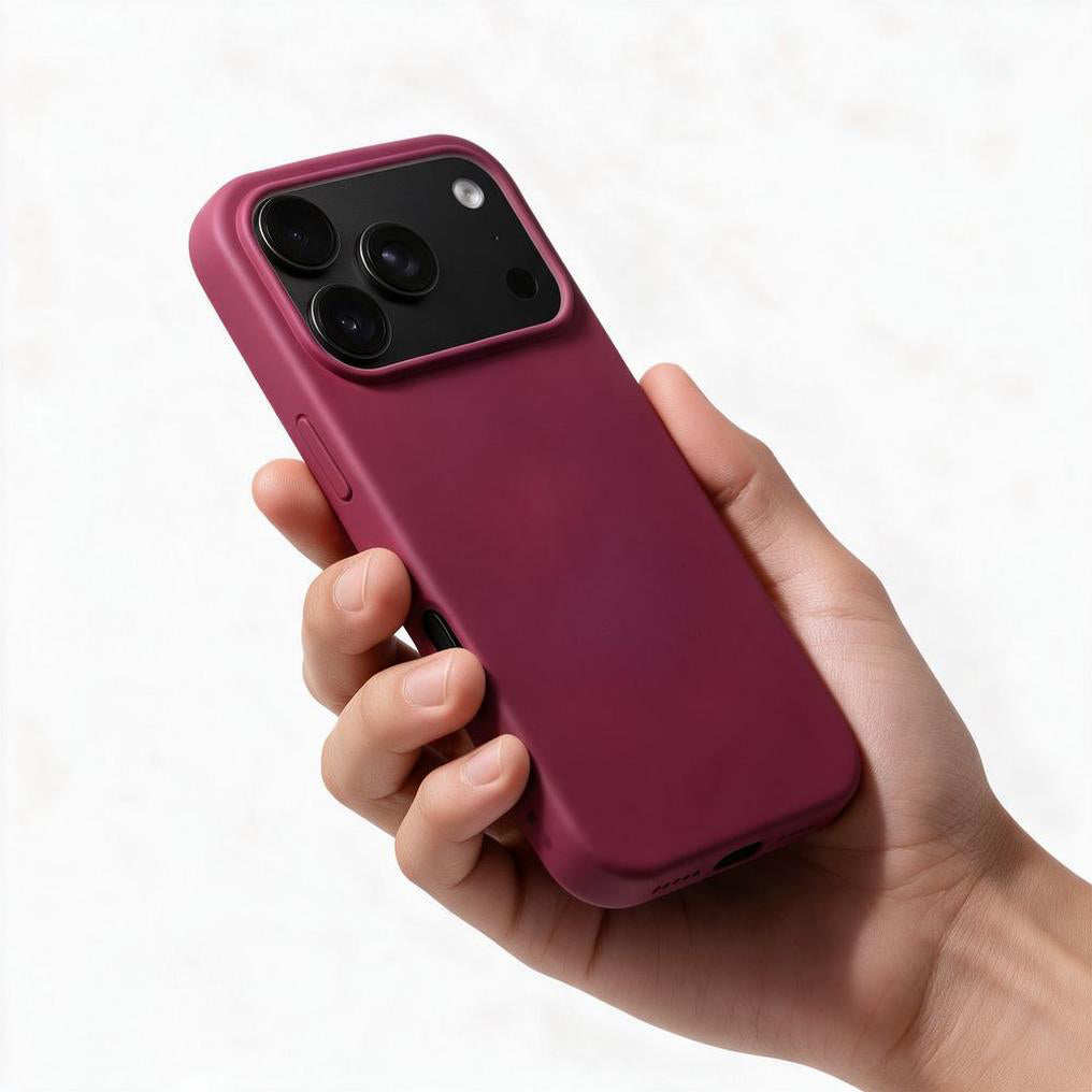 Etui til Apple iPhone 18 Pro Max / 17 Pro Max, OEM, silikone, bordeauxfarvet