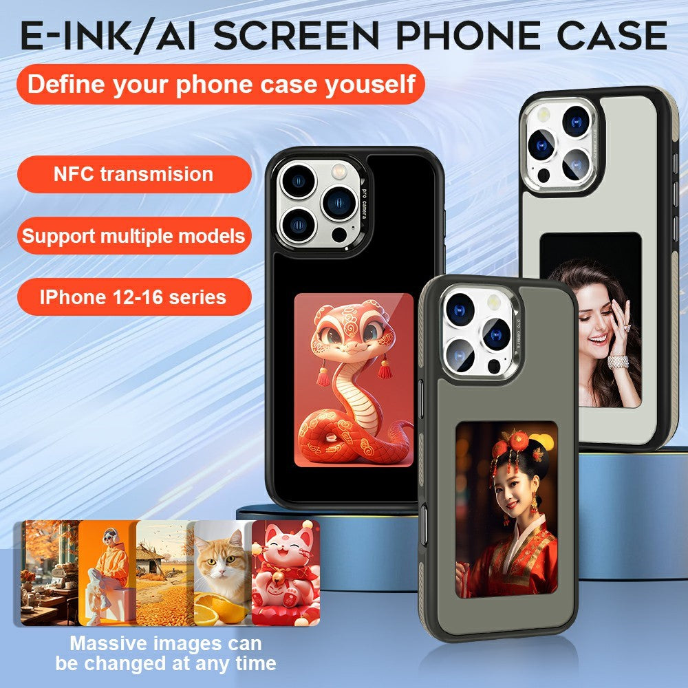 Cover til Apple iPhone 16 Pro Max, OEM, Tilpasset E-Ink Display (4 tommer), Sort
