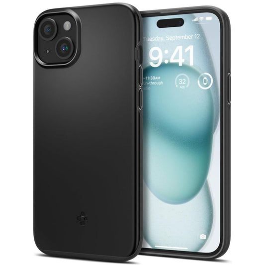 Etui til Apple iPhone 15, Spigen, Thin Fit, Sort ACS06776