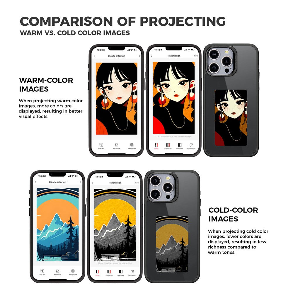 Cover til Apple iPhone 13 Pro Max, OEM, Tilpasset E-Ink Display, Sort