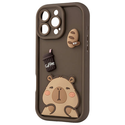 Cover til Apple iPhone 16 Pro Max, OEM, Ultra Trendy 3D Capybara, Brun