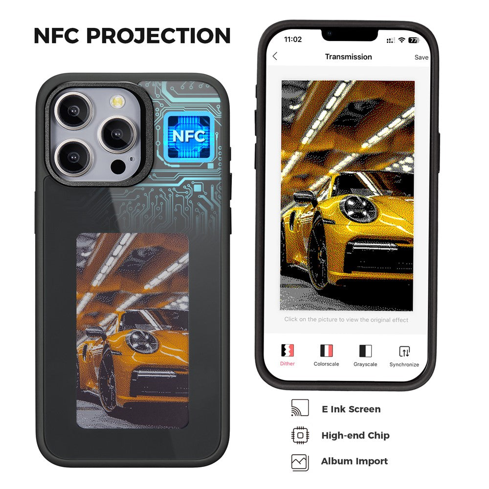 Cover til Apple iPhone 13 Pro Max, OEM, Tilpasset E-Ink Display, Sort