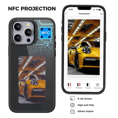 Case for Apple iPhone 15 Pro, OEM, Customized E-Ink Display, Black