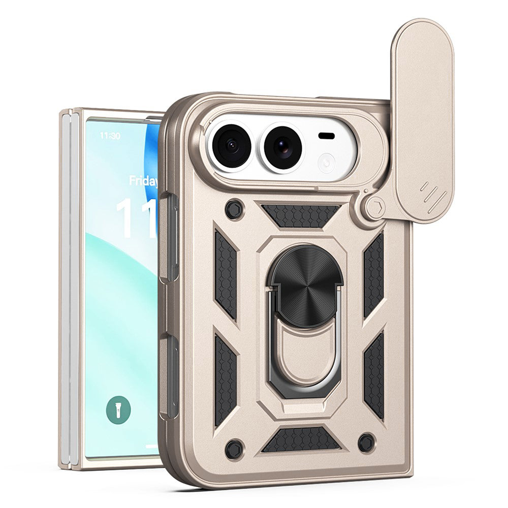 Etui til Apple iPhone Duo, Techsuit, CamShield, gylden