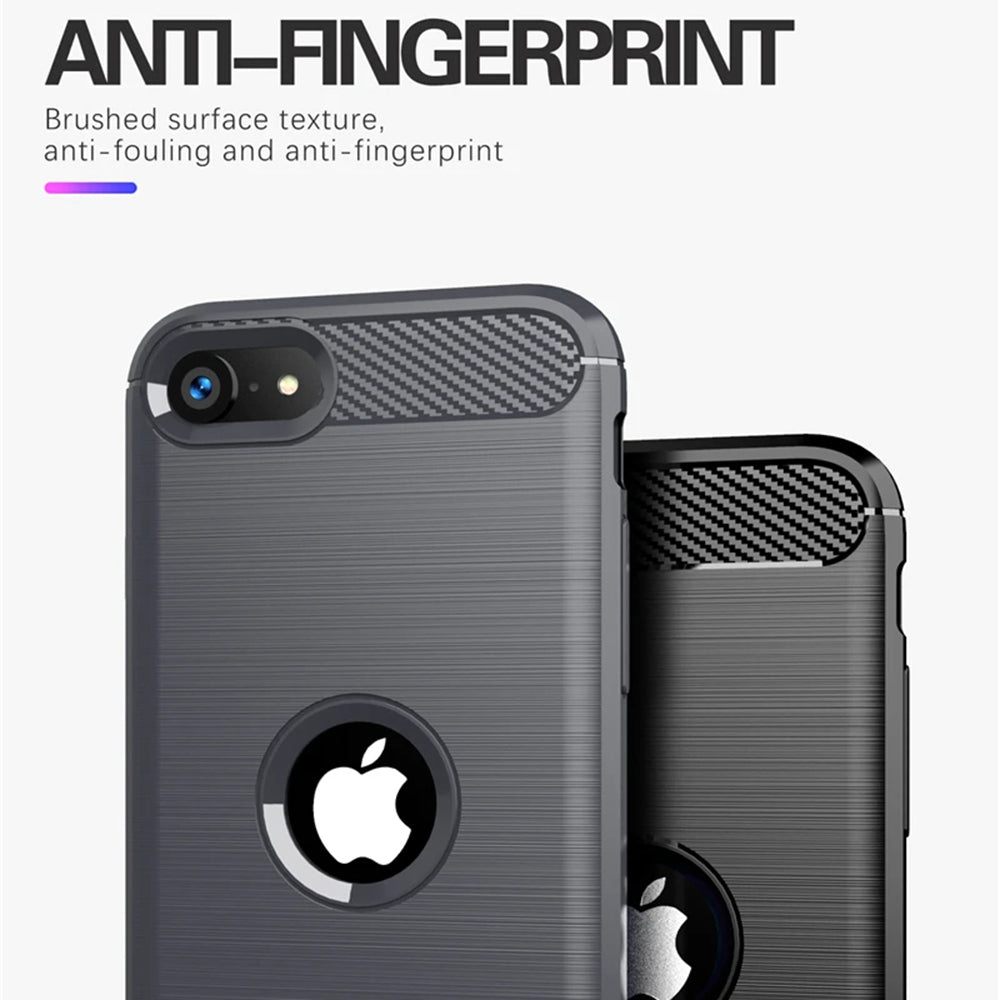 Cover til Apple iPhone SE (2022) / SE (2020), Techsuit, Carbon, Sort
