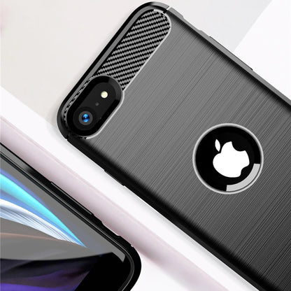 Cover til Apple iPhone SE (2022) / SE (2020), Techsuit, Carbon, Sort