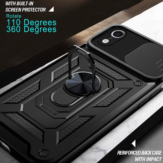Cover til Apple iPhone XR, Techsuit, CamShield, Sort