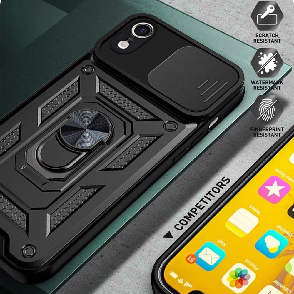 Cover til Apple iPhone XR, Techsuit, CamShield, Sort