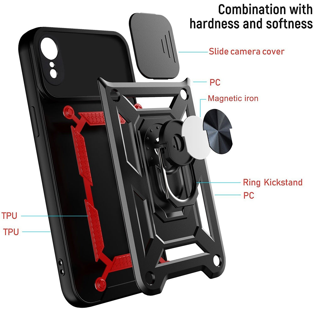 Cover til Apple iPhone XR, Techsuit, CamShield, Sort