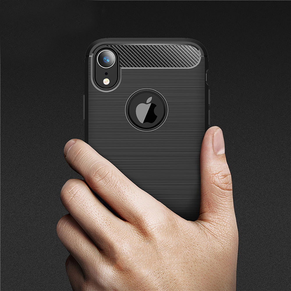 Cover til Apple iPhone XR, Techsuit, Carbon, Sort