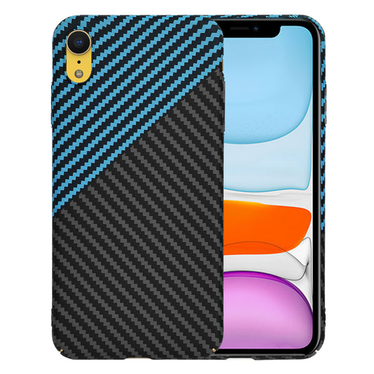 Cover til Apple iPhone XR, Techsuit, Carbonite FiberShell, Sort Bleu