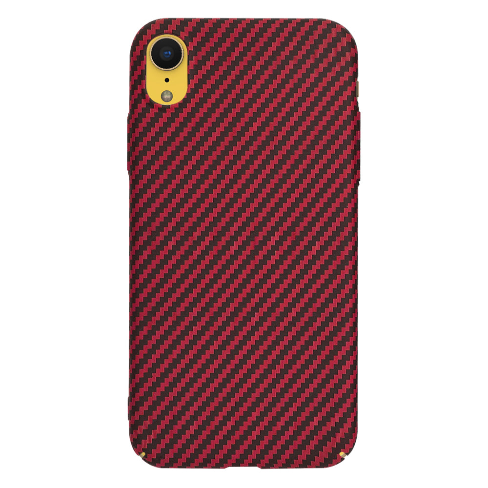 Cover til Apple iPhone XR, Techsuit, Carbonite FiberShell, Rød