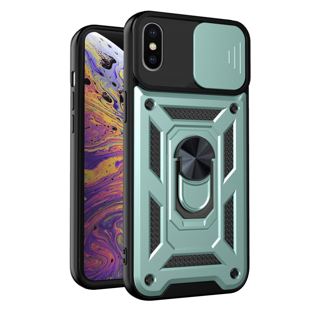 Etui til Apple iPhone XS Max, Techsuit, CamShield, Grøn