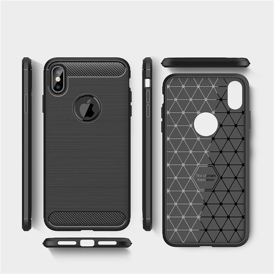 Cover til Apple iPhone XS Max, Techsuit, Carbon, Sort