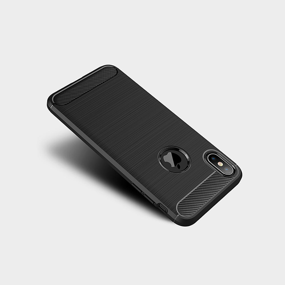 Cover til Apple iPhone XS Max, Techsuit, Carbon, Sort